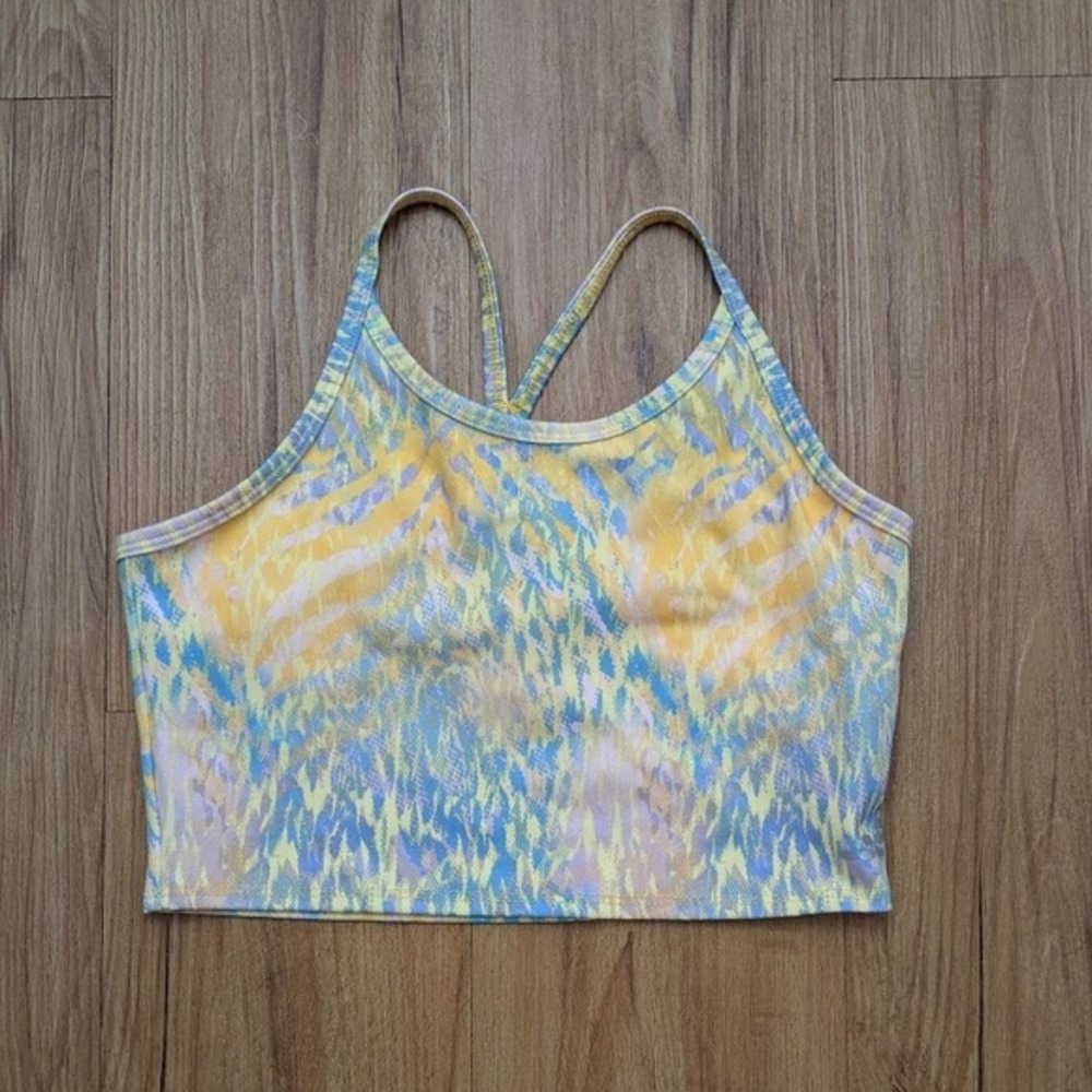 BCG Girls' Multicolored Printed Racerback Sports Bra Youth‎ Size Medium 8-10